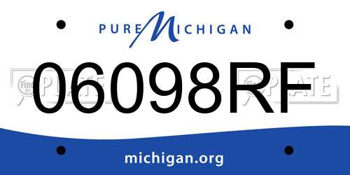 06098RF Michigan License Plate