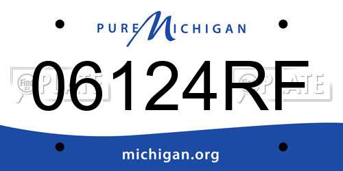 06124RF Michigan License Plate