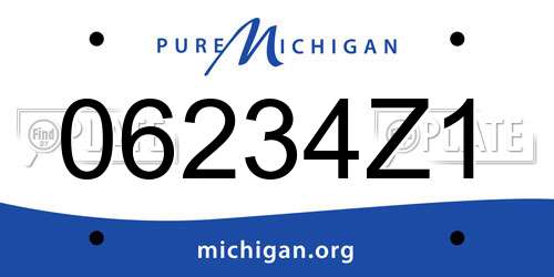 06234Z1 Michigan License Plate