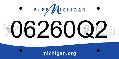 06260Q2 Michigan License Plate