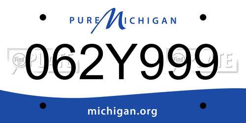 062Y999 Michigan License Plate
