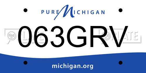 063GRV Michigan License Plate