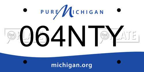 064NTY Michigan License Plate