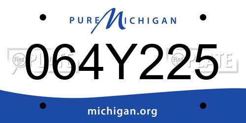 064Y225 Michigan License Plate