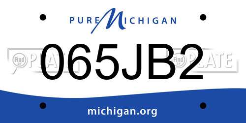 065JB2 Michigan License Plate