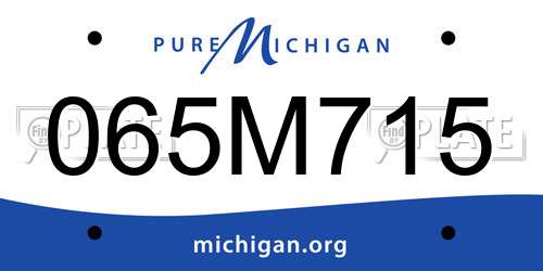 065M715 Michigan License Plate