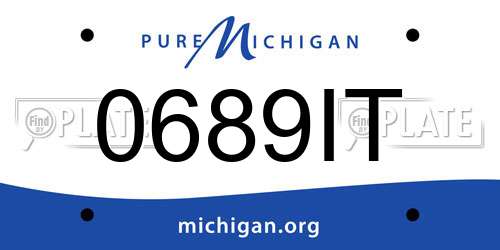 0689IT Michigan License Plate