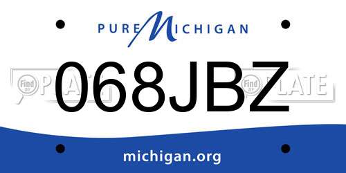 068JBZ Michigan License Plate