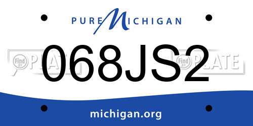 068JS2 Michigan License Plate