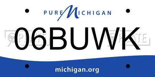 06BUWK Michigan License Plate