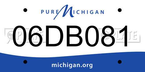 06DB081 Michigan License Plate