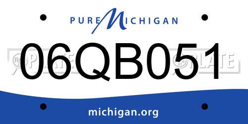 06QB051 Michigan License Plate
