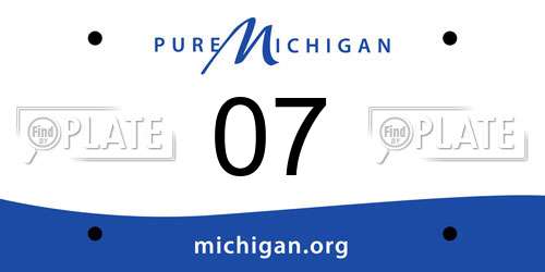 07 Michigan License Plate