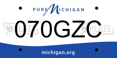 070GZC Michigan License Plate
