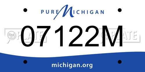 07122M Michigan License Plate