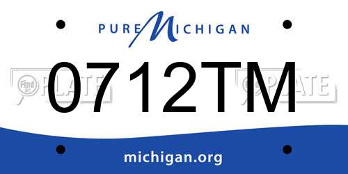0712TM Michigan License Plate