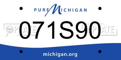 071S90 Michigan License Plate
