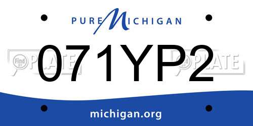 071YP2 Michigan License Plate