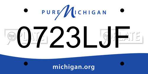 0723LJF Michigan License Plate