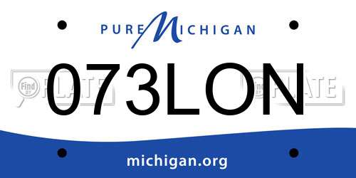 073LON Michigan License Plate