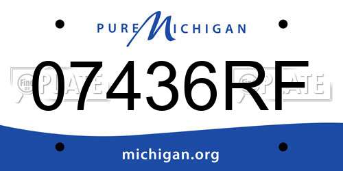 07436RF Michigan License Plate