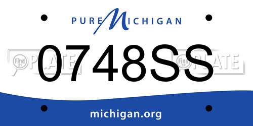 0748SS Michigan License Plate