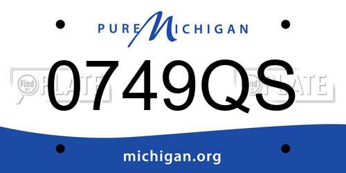 0749QS Michigan License Plate