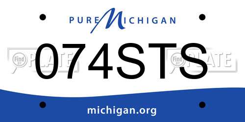 074STS Michigan License Plate