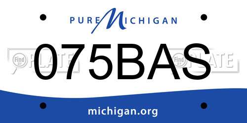 075BAS Michigan License Plate