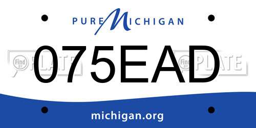 075EAD Michigan License Plate