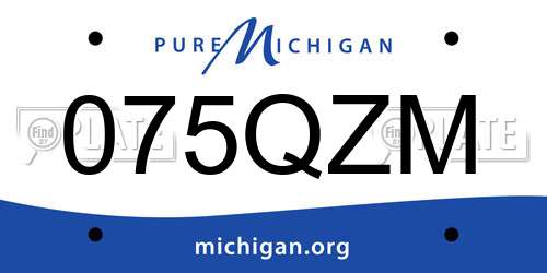 075QZM Michigan License Plate