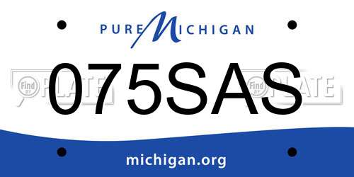 075SAS Michigan License Plate