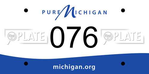 076 Michigan License Plate