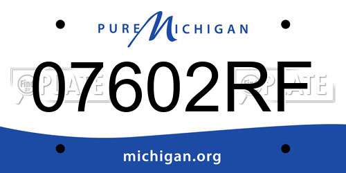 07602RF Michigan License Plate