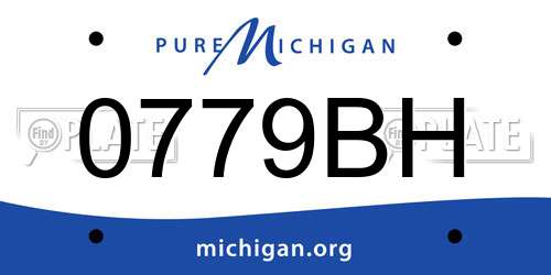 0779BH Michigan License Plate