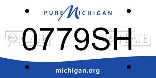 0779SH Michigan License Plate