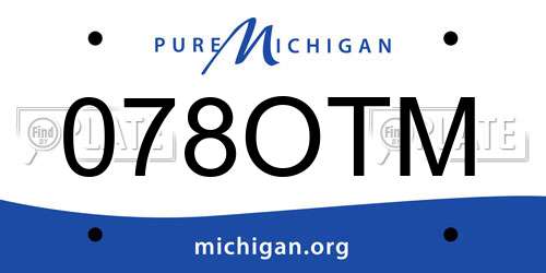 078OTM Michigan License Plate