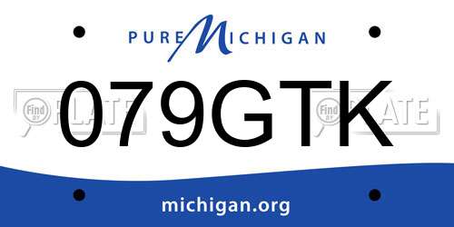 079GTK Michigan License Plate