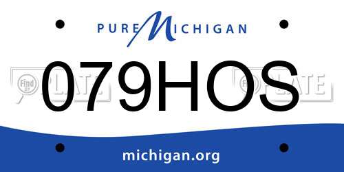 079HOS Michigan License Plate