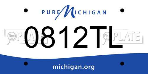 0812TL Michigan License Plate