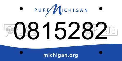 0815282 Michigan License Plate