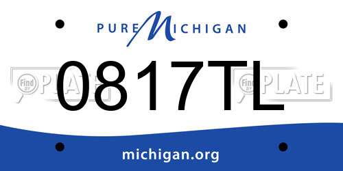 0817TL Michigan License Plate