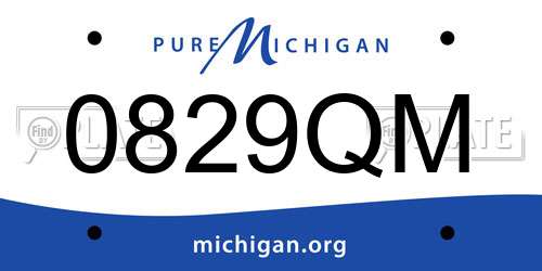 0829QM Michigan License Plate