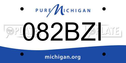 082BZI Michigan License Plate