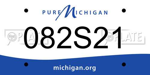 082S21 Michigan License Plate