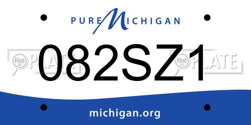 082SZ1 Michigan License Plate