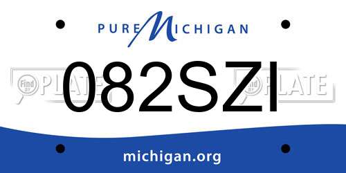 082SZI Michigan License Plate