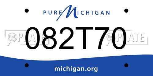 082T70 Michigan License Plate
