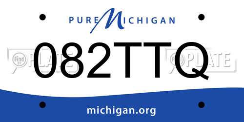082TTQ Michigan License Plate