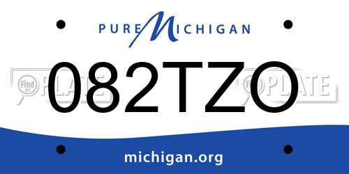 082TZO Michigan License Plate